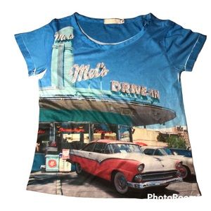 Spazzato - size 14 tee shirt graphic with glitter lettering